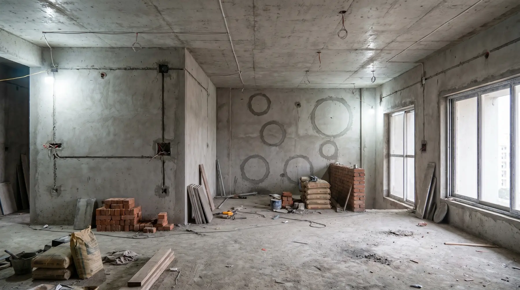 SD Interiors Before — Raw Construction Site Empty Flat